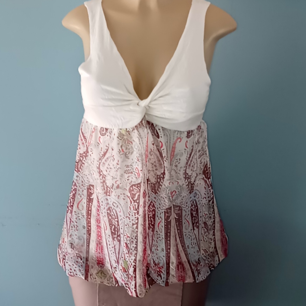 Paisley Print Knot Tank